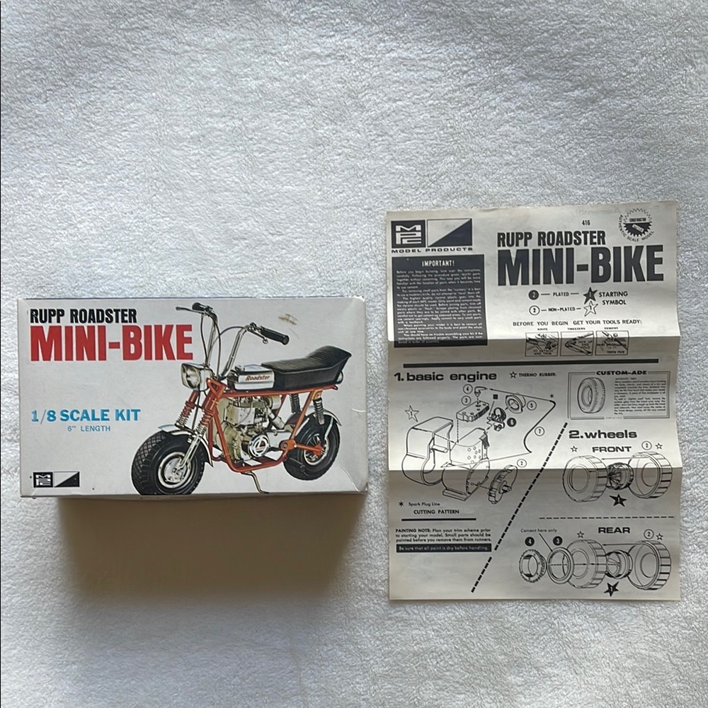 VINTAGE 1970 Rupp Roadster Mini-Bike 1/8 Scale Kit
